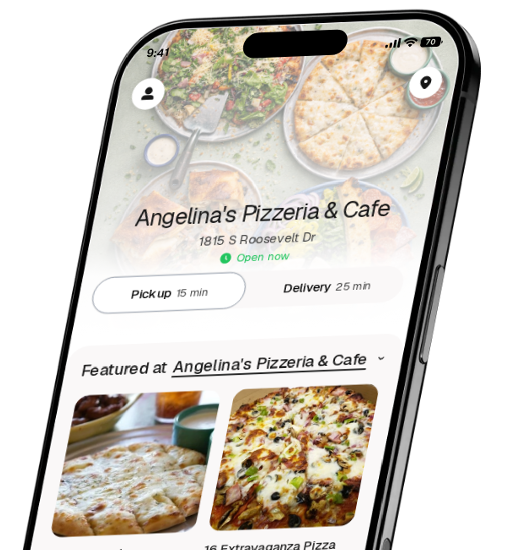 Angelina's Pizzeria & Cafe app preview
